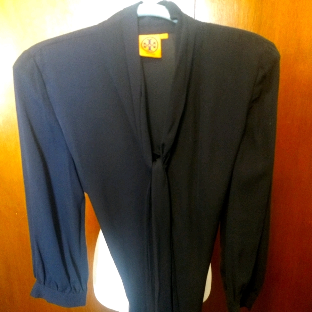 Tory Burch Dark Navy Blue Blouse Top